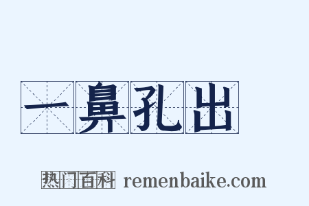 一鼻孔出氣是什么意思的图片